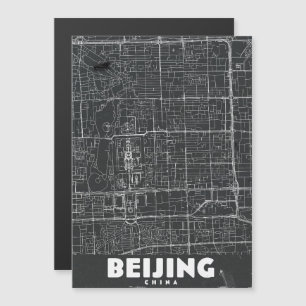 Carte de voyage vintage de Pékin Chine