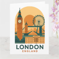 Carte de voyage vintage Londres Angleterre – Rétro