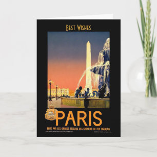 Carte de voyage vintage Paris