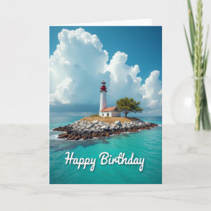 Carte de vue d'anniversaire bord de mer