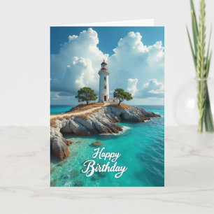 Carte de vue d'anniversaire côtière