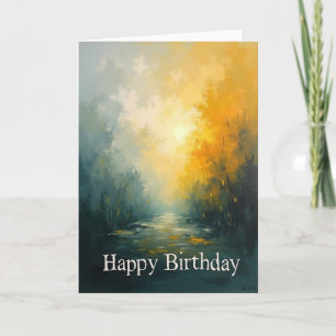 Carte de vue d'anniversaire lumineuse