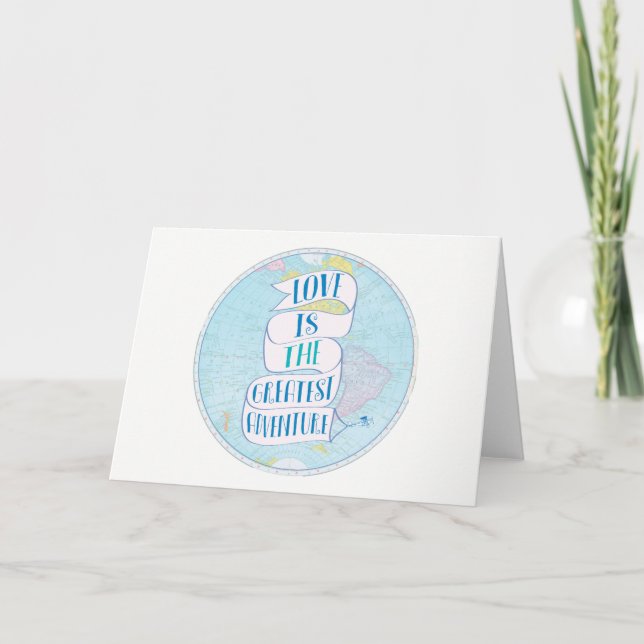 Carte de Wanderlust "L'amour est la plus grande av (Devant)