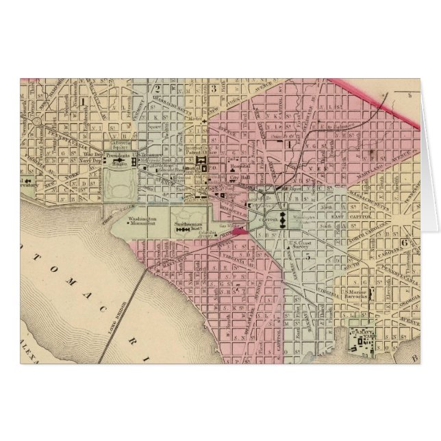 Carte de Washington par Mitchell (Devant horizontal)