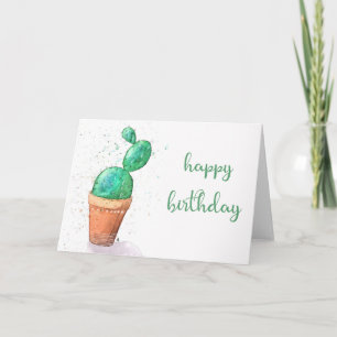 Carte de Watercolor Cactus