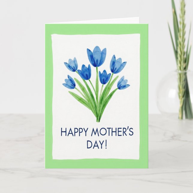 Carte de watercolor florale lime (Devant)