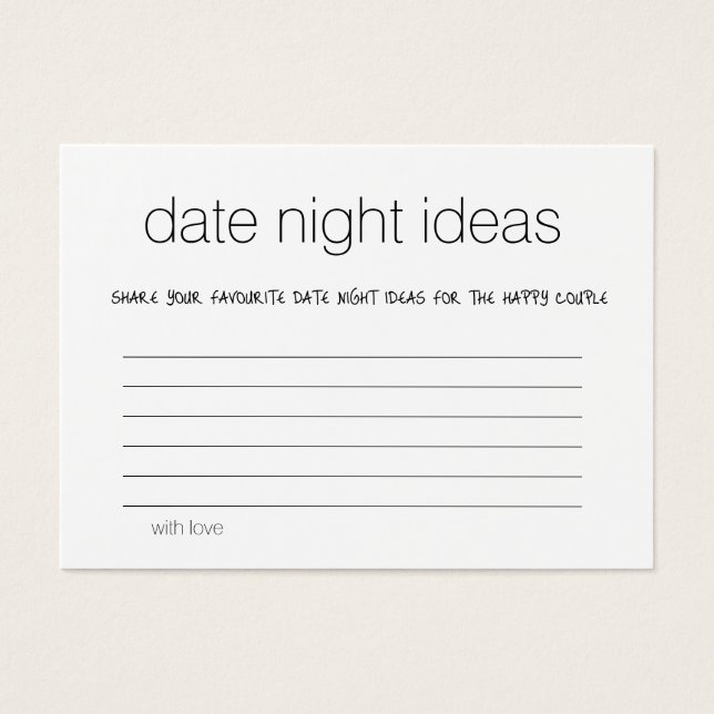 Carte de Wedding shower nuptiale de la date modern (Devant)