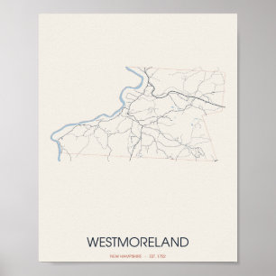 Carte de Westmoreland New Hampshire Poster