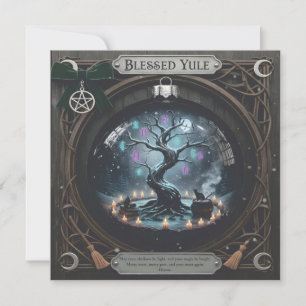 Carte de Yule bénie – Salutation païenne du solsti