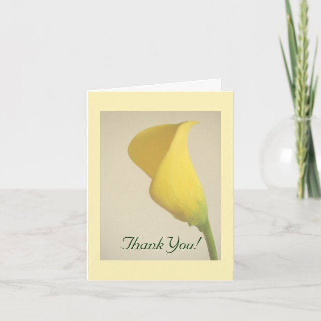 Carte de zantedeschia merci (Devant)