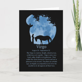 Carte de zodiaque de joyeux anniversaire de Vierge