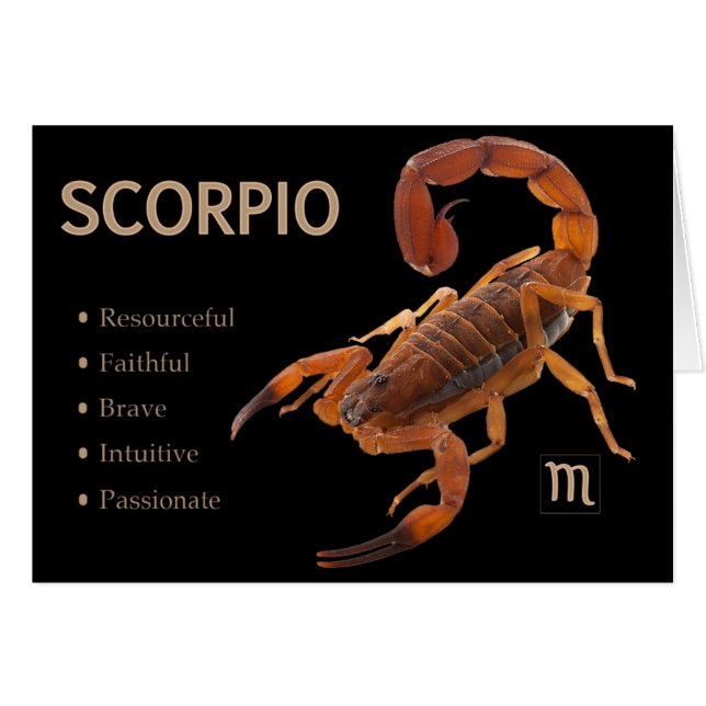 Carte de zodiaque de Scorpion/scorpion avec des (Devant horizontal)