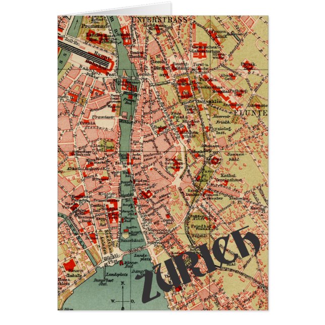 Carte de Zurich (Devant)