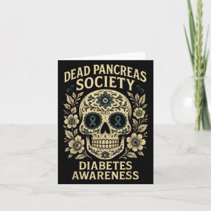 Carte Dead Pancreas Society - Conception de ruban de crâ