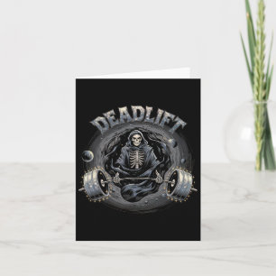 Carte Deadlift Skeleton Cadeau Fitness Goth Tarot Card G