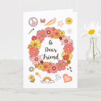 Carte Dear Friend Mother's Day Peace & Love Card        