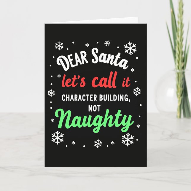 Carte Dear Santa Christmas Card Character Building (Devant)
