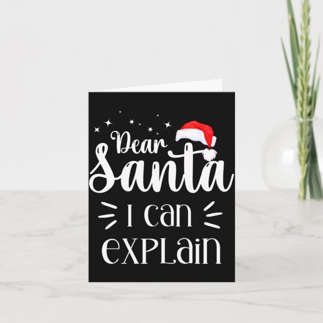 Carte Dear Santa Funny Uni Kids Christmas T Shirt  (Devant)