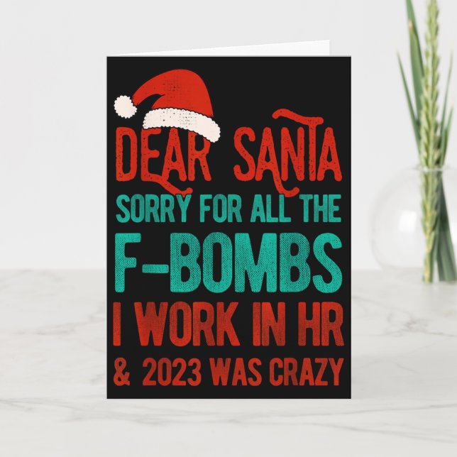 Carte Dear Santa Human Resources Funny Hr Christmas 2023 (Devant)