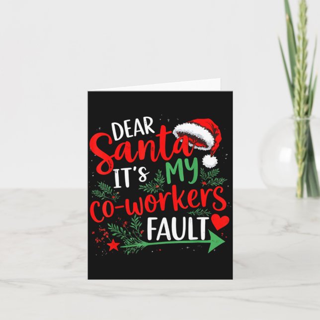 Carte Dear Santa It's My Coworker's Fault Christmas 2025 (Devant)