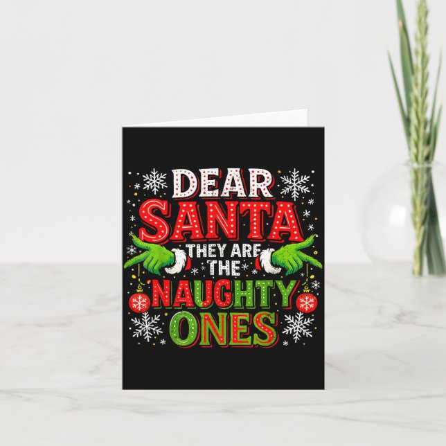 Carte Dear Santa They Are The Naughty Ones Christmas  (Devant)