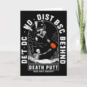 Carte Death Putt Disc Golf Society Scu Diver Halloween F