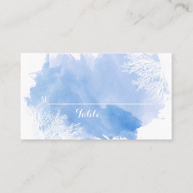 Carte d'eau corail récif bleu (Devant)