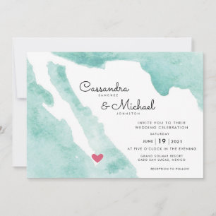 Carte d'eau du Mexique   Cabo   Mariage de destina