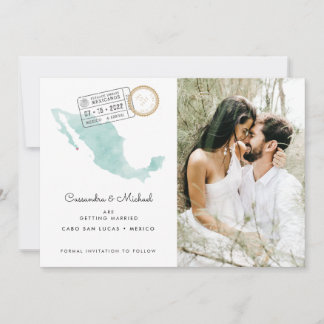Carte d'eau du Mexique | Cabo | Mariage de destina
