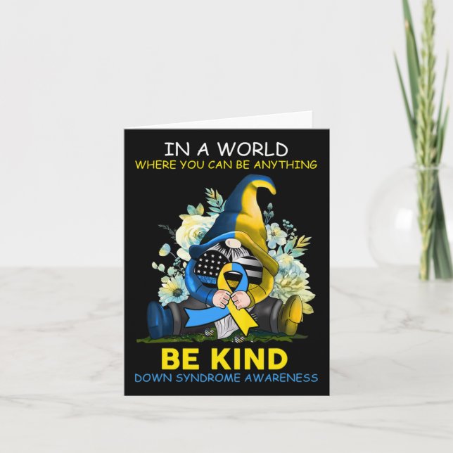 Carte Debout Sensibilisation au syndrome Gnome Be Kind S (Devant)