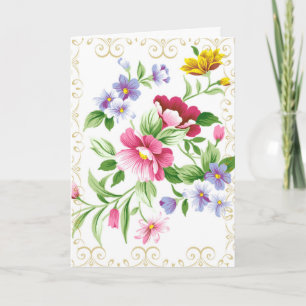 Carte Début de la graduation Louez le Seigneur Floral