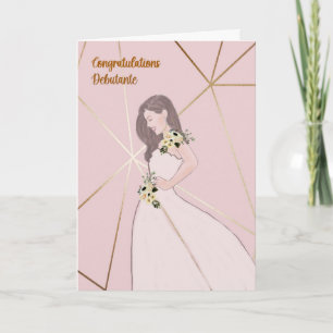 Carte Debutante Félicitations Pink Light Card