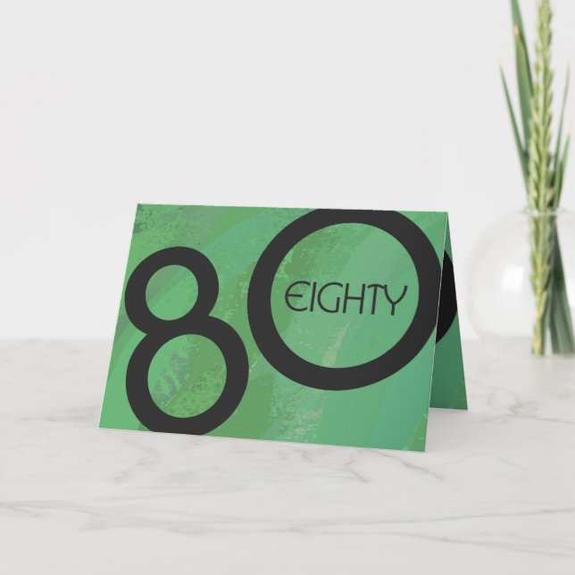 Carte Décennie verte 80e anniversaire (Devant)