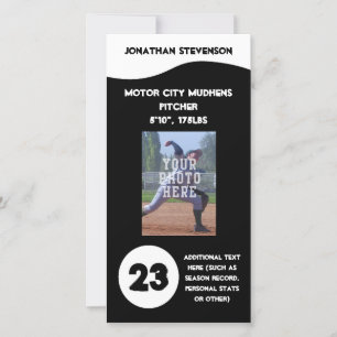 Carte d'échange photo sport, équipe personnalisée