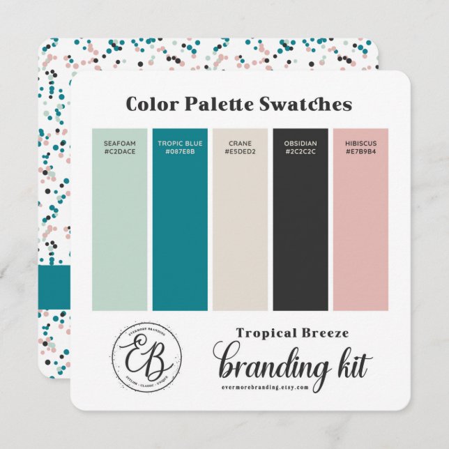 Carte d'échantillons de palette de couleurs sarcel (Devant / Derrière)