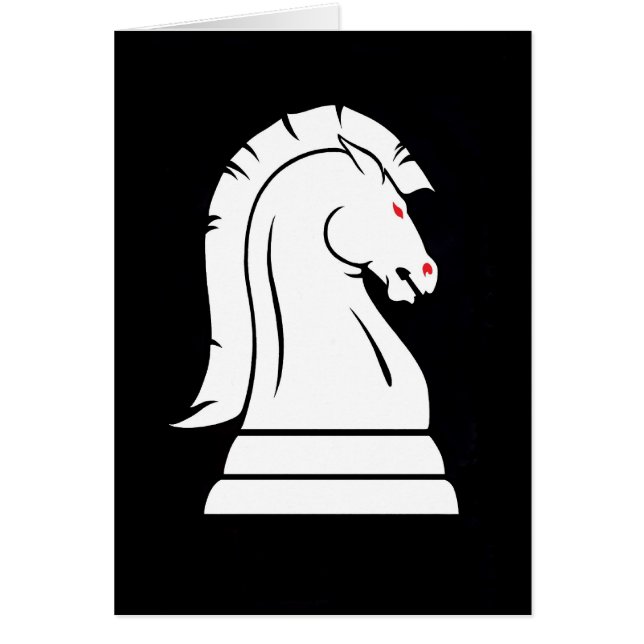 Carte d'échecs de chevalier blanc (Devant)