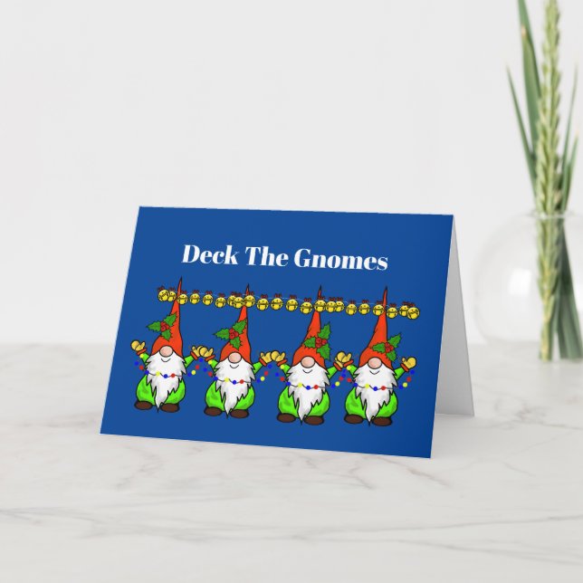 Carte Deck Les Gnomes Funny Christmas Card (Devant)