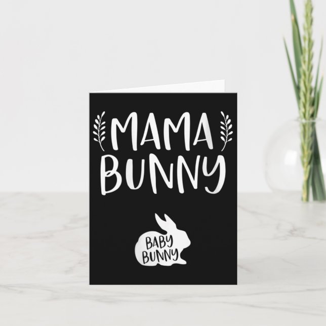 Carte Déclaration de grossesse de Pâques Maman Lapin Ba  (Devant)