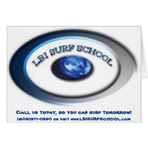 Carte d'école de surf de LBI
