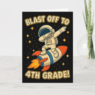 Carte Décollage 4e année Fusée Dab Space Cool École V