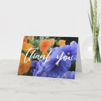 Décontracté Merci d'écriture manuscrite Pansies ph