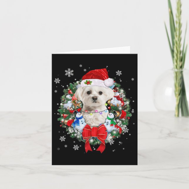 Carte Décoration de couronne de Noël maltaise Pyjamas de (Devant)