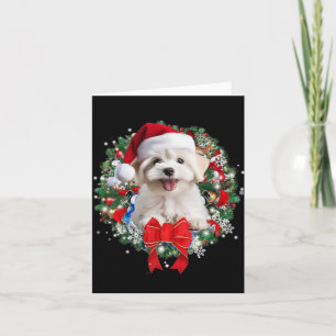 Carte Décoration de couronne de Noël maltaise Pyjamas de