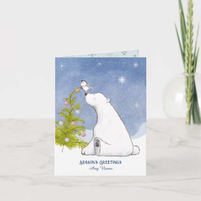 Carte Décoration De Noël Arbre (Devant)