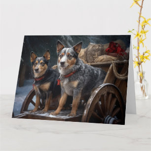 Carte Décoration de Noël australienne pour traîneau enne