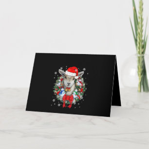 Carte Décoration de Noël de chèvre Cadeau de Noël