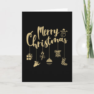 Carte Décoration d'ornements de Noël Joyeux Noël