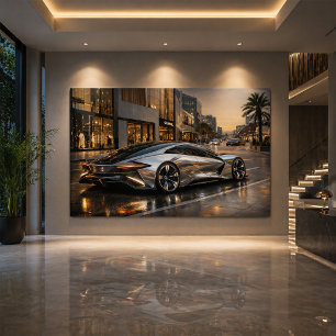 Carte Décoration murale de supercar design élégant