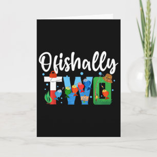 Carte Décorations d'anniversaire O-fish-ally deux pour e