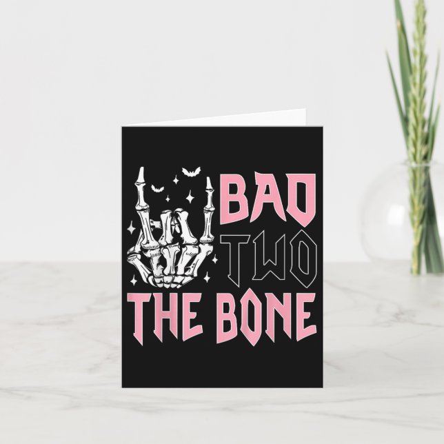 Carte Décorations de fête Bad Two The Bone 2 ans Bir (Devant)